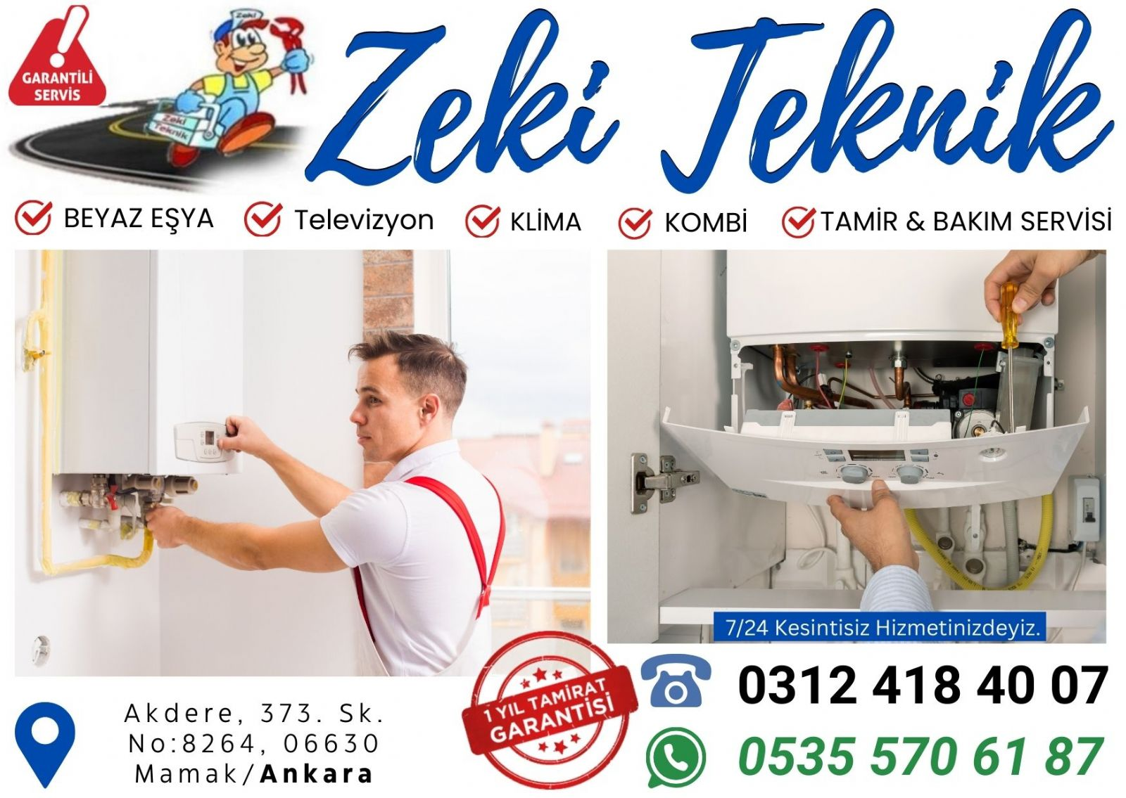 akdere kombi bakım ve petek temizleme